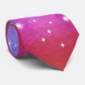 Pastel Ocean Impressionist Rainbow Sparkle Krawatte (Gerollt)