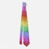 Pastel Ocean Impressionist Rainbow Sparkle Krawatte (Rückseite)