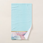 PASTEL OCEAN MARBLE GOLD BADEZIMMER TOWEL SET (Handtuch)