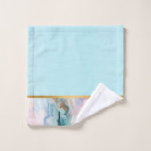 PASTEL OCEAN MARBLE GOLD BADEZIMMER TOWEL SET (Waschlappen)