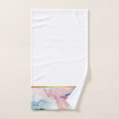 PASTEL OCEAN MARBLE GOLD WHITE BADEZIMMER TOWEL SE BADHANDTUCH SET (Handtuch)