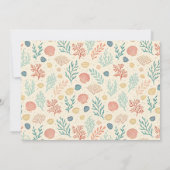 Pastel Ocean Starfish Custom Name Nursery  Mitteilungskarte (Rückseite)