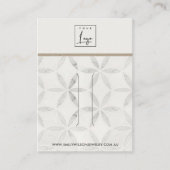 PASTEL OFF WHITE FLORAL FLORAL CLIP DISPLAY CARD VISITENKARTE (Vorderseite)