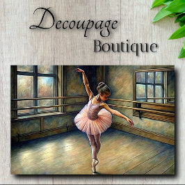Pastel Oil Young Ballerina Decoupage Seidenpapier