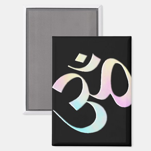 Pastel Om  Magnet (Vorderseite/Rückseite)