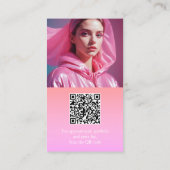 Pastel Ombre Farbverlauf qr Code Logo-Fotograf Visitenkarte (Rückseite)