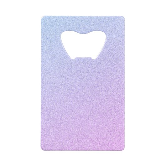Pastel Ombre Glitzer Geldkarten Flaschenöffner (Rückseite)