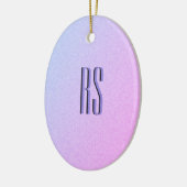 Pastel Ombre Glitzer Monogram Keramikornament (Links)