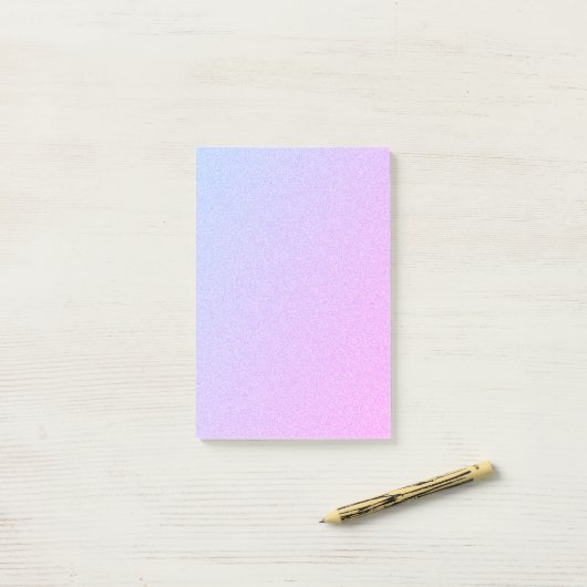 Pastel Ombre Glitzer Post-it Klebezettel (Auf Schreibtisch)