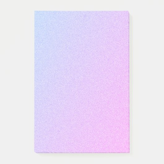Pastel Ombre Glitzer Post-it Klebezettel (Vorderseite)