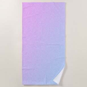 Pastel Ombre Glitzer Strandtuch
