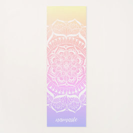 Pastel Ombre Gradient Namaste Mandala Yogamatte