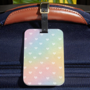 Pastel Ombre Hearts Muster Gepäckmarke Gepäckanhänger