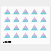Pastel Ombre Leopard Dreieckiger Aufkleber (Blatt)