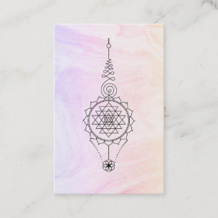 *~* Pastel Ombre Marble Reiki Healing Nirvana Visitenkarte