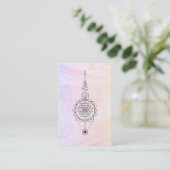 *~* Pastel Ombre Marble Reiki Healing Nirvana Visitenkarte (Stehend Vorderseite)