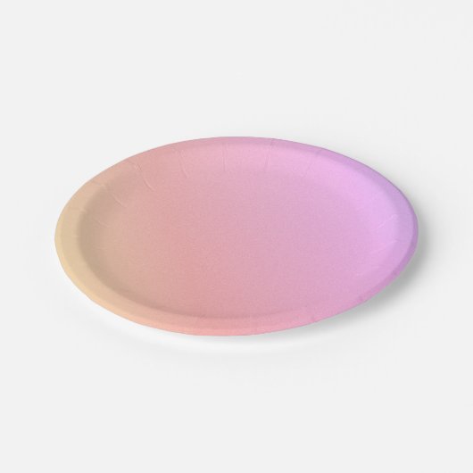 Pastel Ombre Pappteller (Schrägansicht)