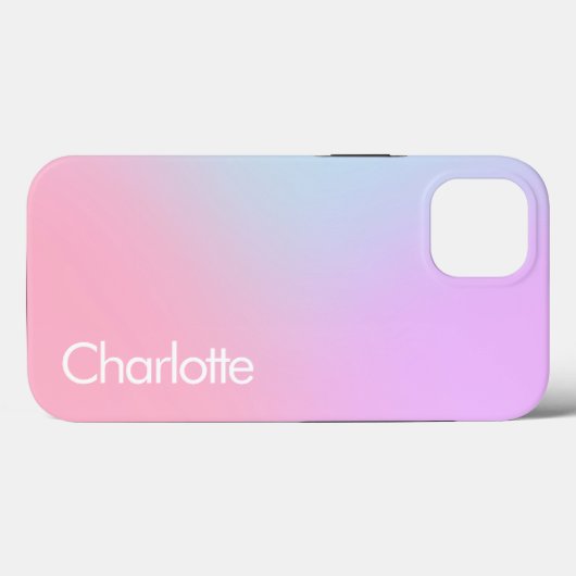 Pastel Ombre Personalisiert iPhone 13 Fall Case-Mate iPhone Hülle (Rückseite (Horizontal))