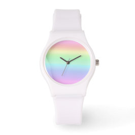 Pastel Ombre Rainbow Armbanduhr