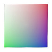 Pastel Ombre Rainbow Colors Fliese (Vorderseite)