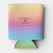 Pastel Ombre Rainbow Colors Gastgeschenk Hochzeit  Dosenkühler (Vorderseite)
