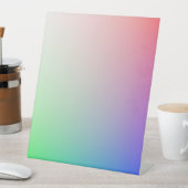 Pastel Ombre Rainbow Colors Pedestal-Zeichen Sockelschild (In Situ)