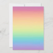 Pastel Ombre Rainbow Colors Wedding Einladung (Rückseite)