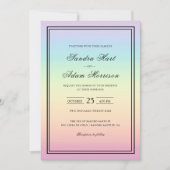 Pastel Ombre Rainbow Colors Weditation Einladung (Vorderseite)