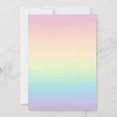 Pastel Ombre Rainbow Colors Weditation Einladung (Rückseite)