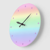 Pastel Ombre Rainbow Große Wanduhr (Winkel)