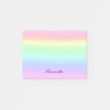 Pastel Ombre Rainbow Post-It Notes