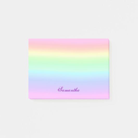 Pastel Ombre Rainbow Post-It Notes Post-it Klebezettel (Vorderseite)