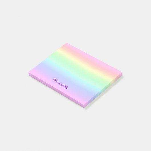 Pastel Ombre Rainbow Post-It Notes Post-it Klebezettel (angewinkelt)