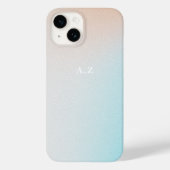 Pastel Ombre Sky Personalisiert Initial Monogram Case-Mate iPhone Hülle (Rückseite)