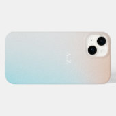 Pastel Ombre Sky Personalisiert Initial Monogram Case-Mate iPhone Hülle (Rückseite (Horizontal))