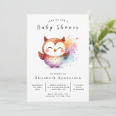 Pastel Online-Euulendusche Einladung (Stehend Vorderseite)