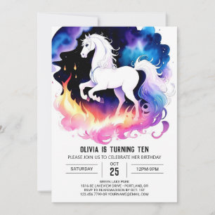 Pastel Online Horse Geburtstag Einladung