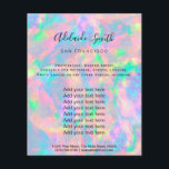 Pastel opal IMITATE Holograph Flyer<br><div class="desc">Schönheitssalon berufliche Make-up-Künstler Flyer</div>