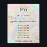 Pastel opal IMITATE Holograph Flyer<br><div class="desc">Schönheitssalon berufliche Make-up-Künstler Flyer</div>