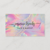 Pastel Opal Watercolor Glitzer Visitenkarte (Vorderseite)