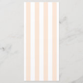 Pastel Orange Border Striped Wedding Menu Menükarte (Rückseite)