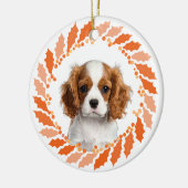 Pastel Orange Cavalier King Charles Spaniel Keramik Ornament (Links)