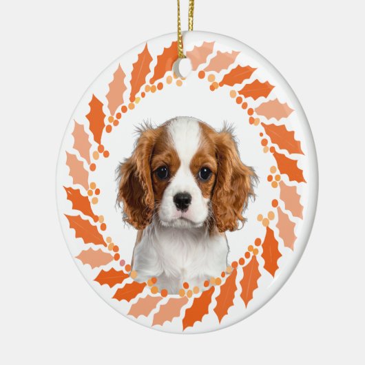 Pastel Orange Cavalier King Charles Spaniel Keramik Ornament (Links)