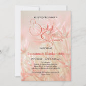 Pastel Orange floral Background Brautparty Einladung (Vorderseite)
