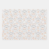 Pastel Orange & Grau Mama zu sein Glückwunsch Geschenkpapier Set (Vorderseite)