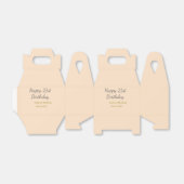 Pastel orange gray happy 21st birthday name date geschenkschachtel (Ungefaltet)