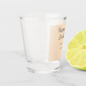 Pastel orange gray happy 21st birthday name date schnapsglas (Links)