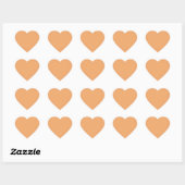 Pastel Orange Heart Sticker (Blatt)