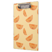 Pastel Orange Kawaii Orange Klemmbrett (Links)