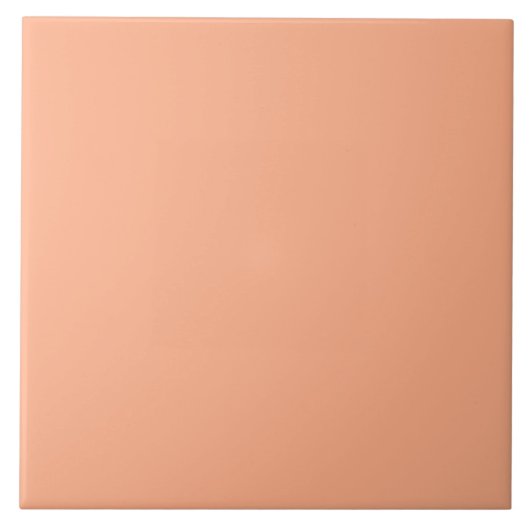Pastel Orange Keramik Tile. Fliese (Vorderseite)